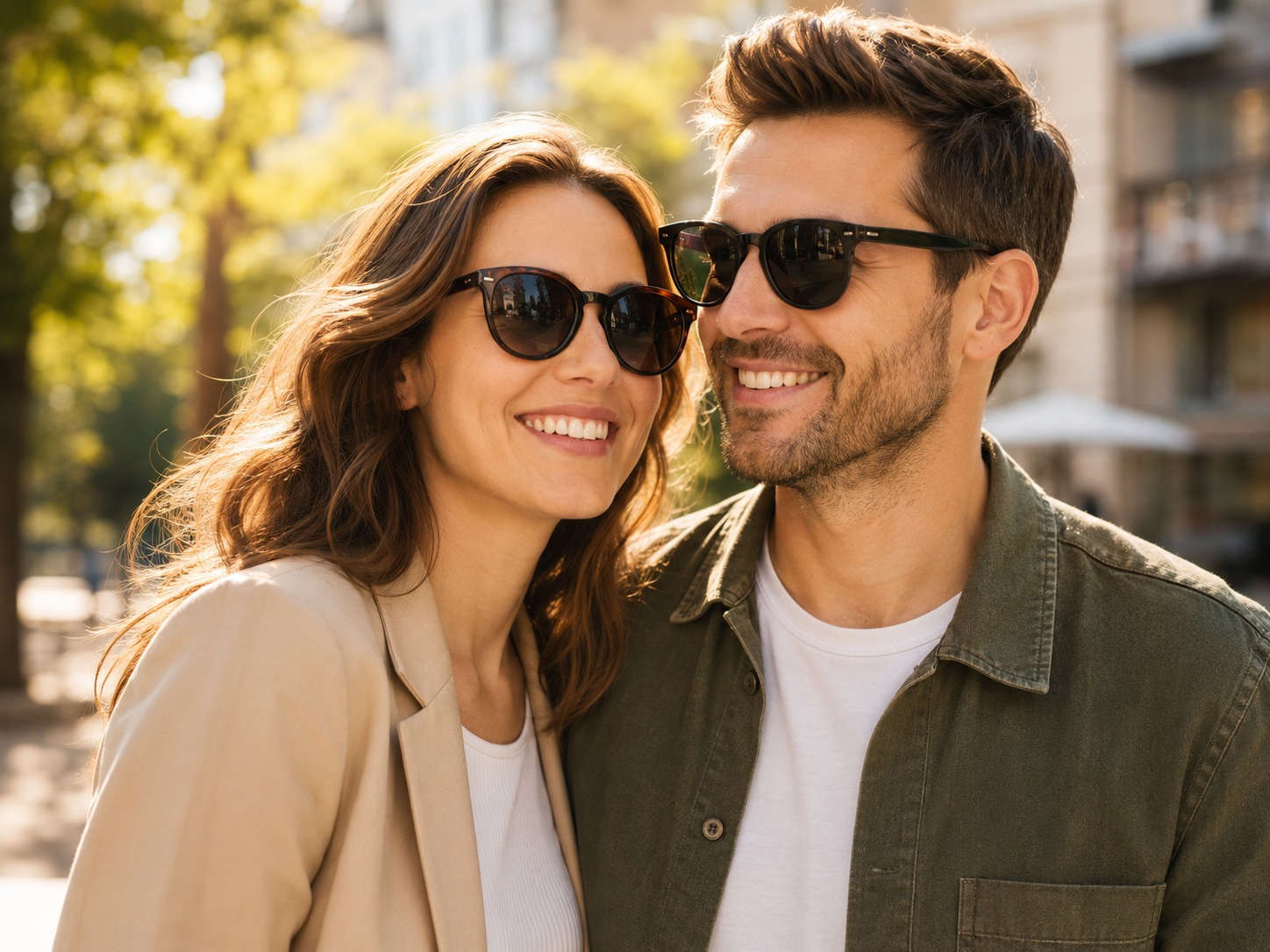 Couple with sunglasses